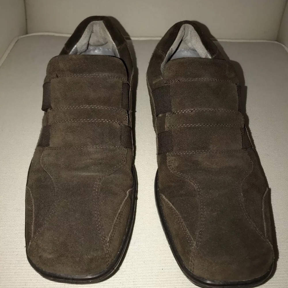 Kenneth Cole NY Mens Shoes Size 7M Brown Suede Leather Ankle Slip On